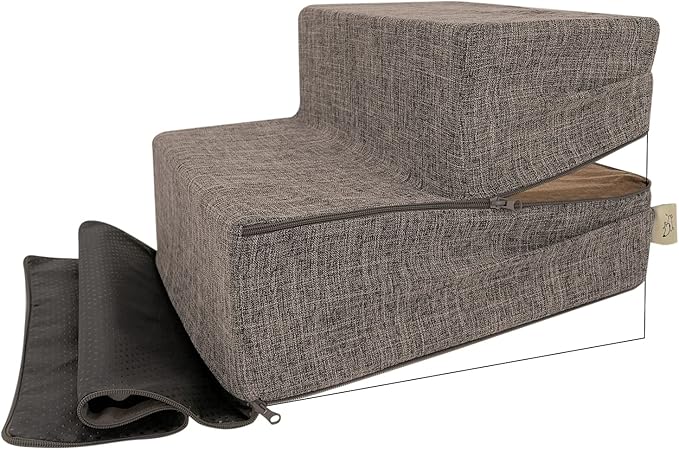 Best Pet Supplies Dog Foam Stairs Cover 2-Step, Brown