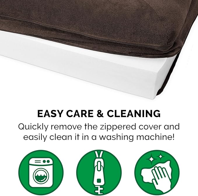 Furhaven Orthopedic Dog Bed for Large Dogs w/ Removable Bolsters & Washable Cover 125 lbs