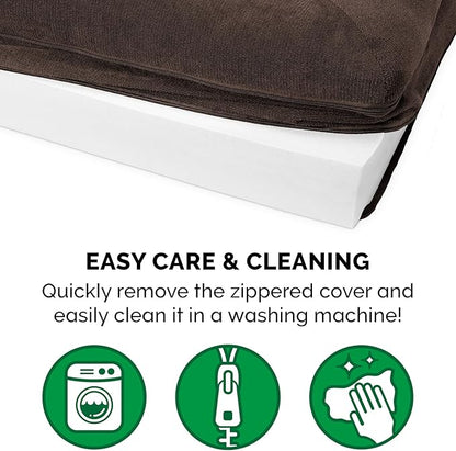 Furhaven Orthopedic Dog Bed for Large Dogs w/ Removable Bolsters & Washable Cover 125 lbs