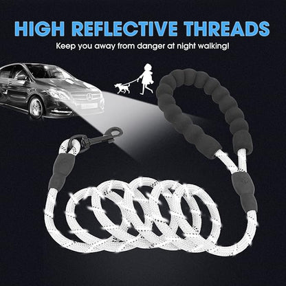 BAAPET 2/4/5/6 FT Dog Leash with Comfortable Padded Handle and Highly Reflective Threads for Small Medium and Large Dogs (5FT-1/3''