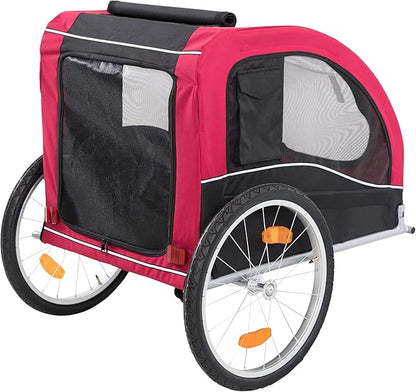 TRIXIE Convertible Dog Bike Trailer and Pet Stroller for Small to Medium Dogs up to 48 lbs