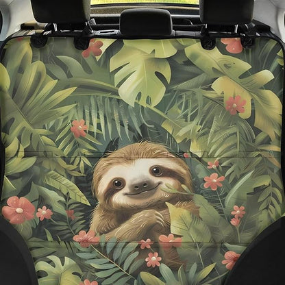 AFPANQZ Sloth Pattern Dog Back Seat Cover Protector