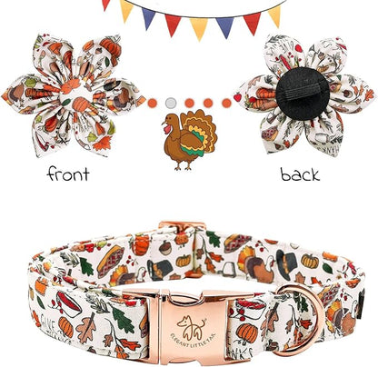 Elegant little tail Dog Collar with Flower