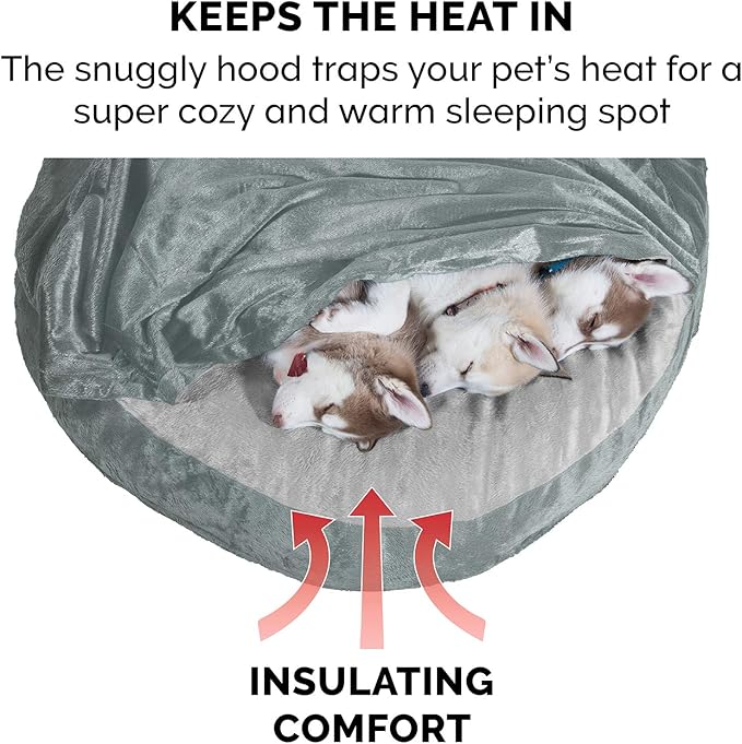 Furhaven 26" Round Orthopedic Dog Bed for Medium/Small Dogs w/ Removable Washable Cover 30 lbs 26-inch