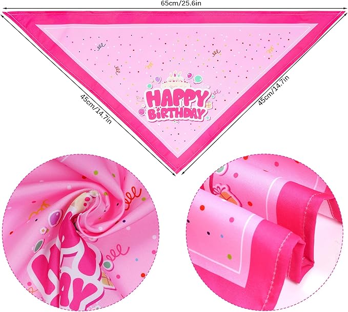 Dog Birthday Party Bandana Hat Set Dog Birthday