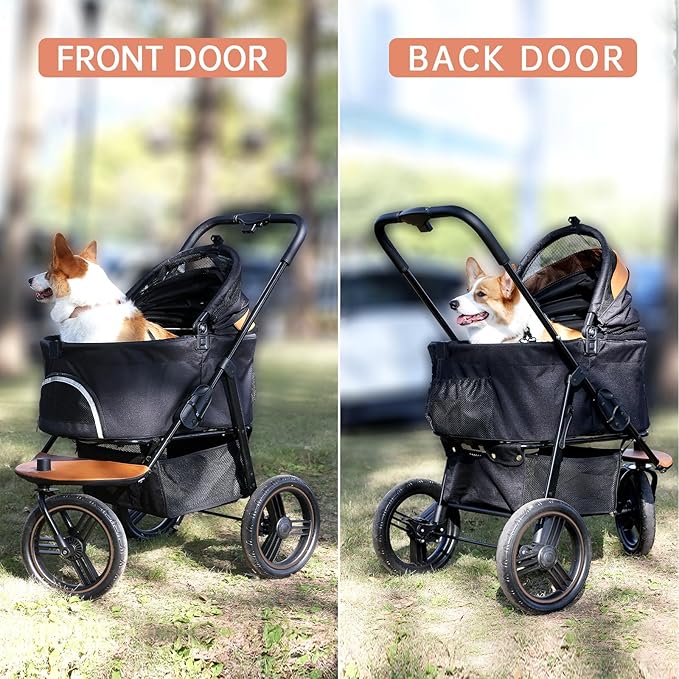 Dog Stroller for Medium Small Dogs 3in1 Pet 3 Wheels