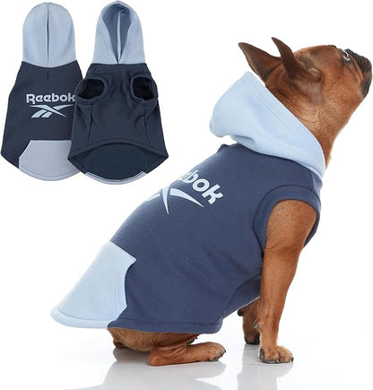 Reebok Dog Hoodie – Fleece Dog Sweater with Leash Hole