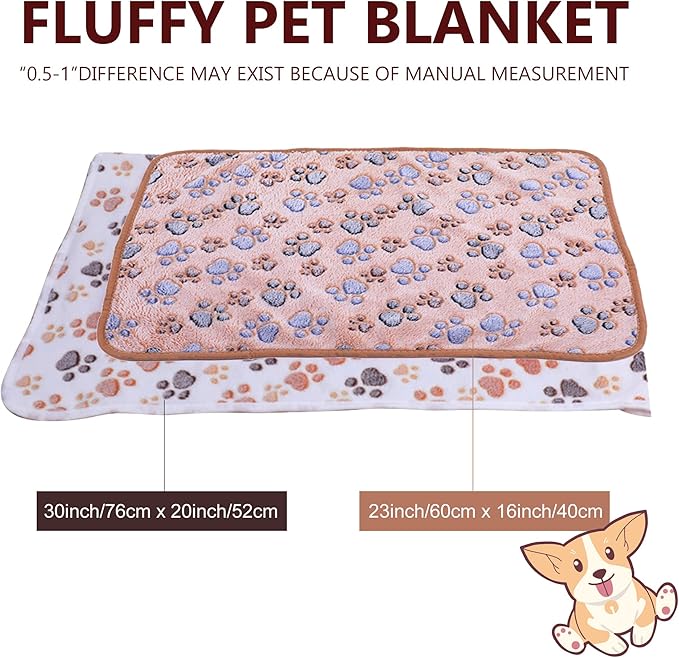 UTTPLL Blanket-Premium-Flannel-Medium-Printed Throw for Cats Dog Puppy Animals