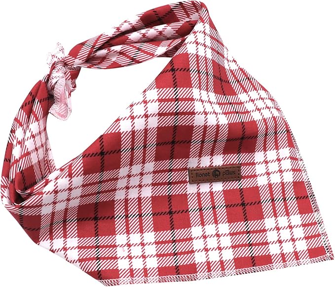 Lionet Paws Christmas Dog Bandana Washable Cotton Handkerchief