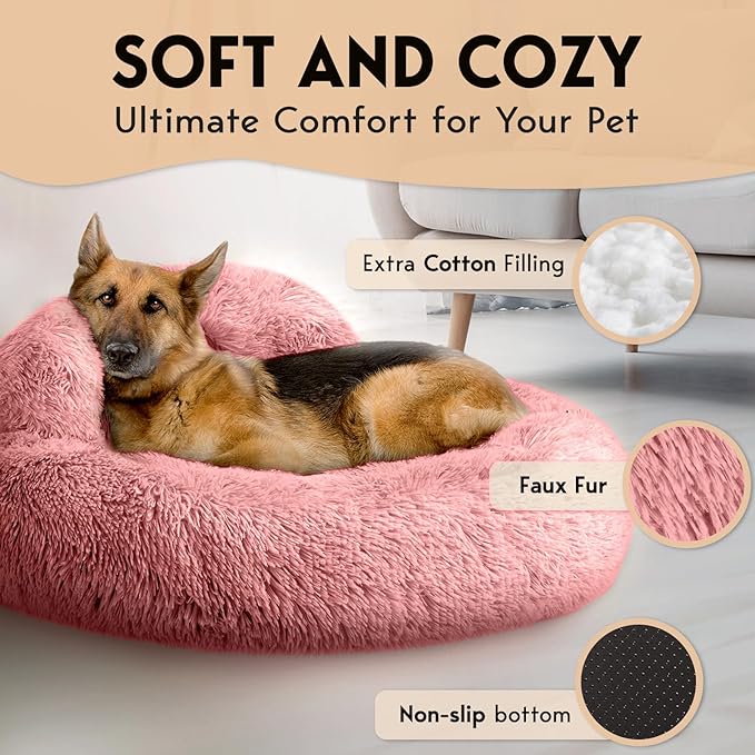 PetJett Calming Dog Bed 36'' Fits 100 lbs