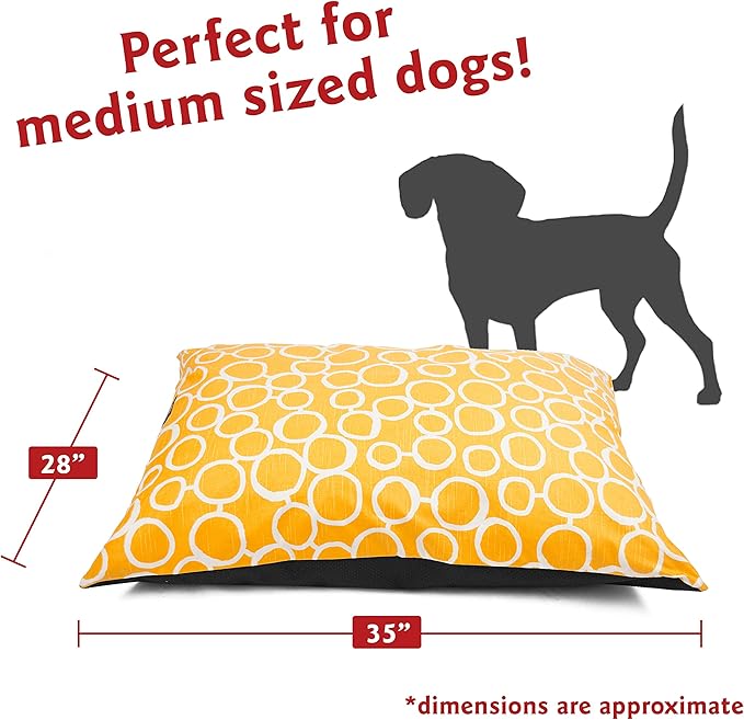 Majestic Pet Rectangle Medium Dog Bed Washable – Non Slip Comfy Pet Bed – Dog Crate Bed Super Value Pillow Dog Bed – Dog Kennel Bed for Sleeping 35 x 28 Inch