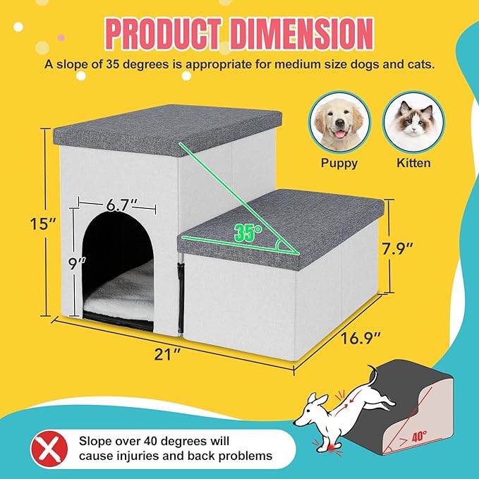 Dog Stairs for High Beds 22 inches(2