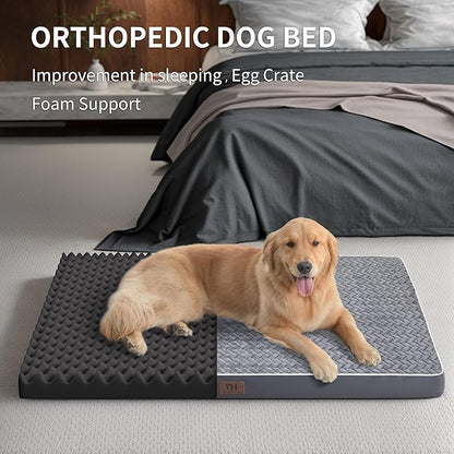 Dog Crate Bed Waterproof Dog Beds with Removable Washable Cover