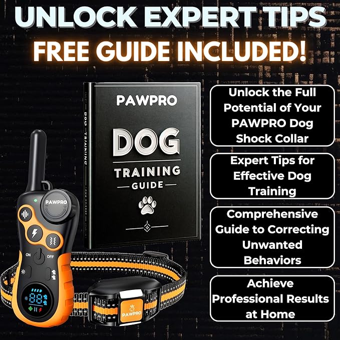 Dog Shock Collar with Remote 4-Mile Range, 124 Training 4 Modes,
