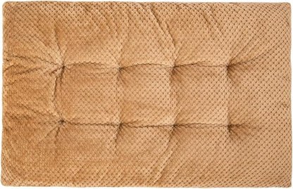 WONDER MIRACLE Fuzzy Deluxe Pet Beds, Super Plush Dog or Cat Beds Ideal for Dog Crates, Machine Wash & Dryer Friendly (23" x 35", L-Mocha)