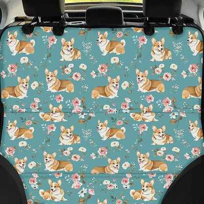 AFPANQZ Corgi Floral Car Dog Cat Seat Cover