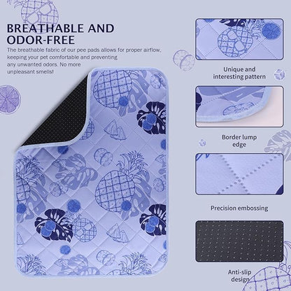 IEUUMLER Washable Pee Pads for Dogs 1 Pack EU007 (Purple 63"X63"-1pcs)