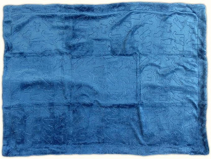 American Kennel Club Premium Velvet Sherpa Pet Blanket Soft and Warm Pet Throw for Dogs & Cats – 40”x30” - Navy