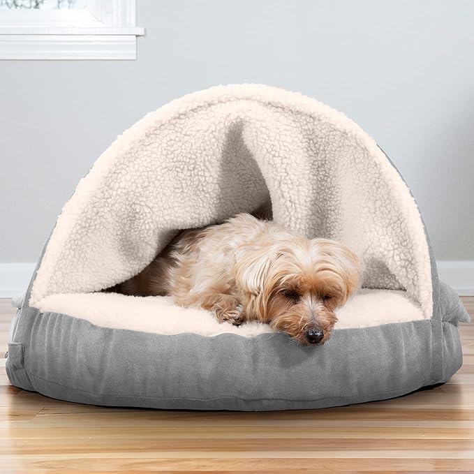 Furhaven 26" Round Memory Foam Dog Bed for Medium/Small Dogs w/ Removable Washable Cover 30 lbs 26-inch