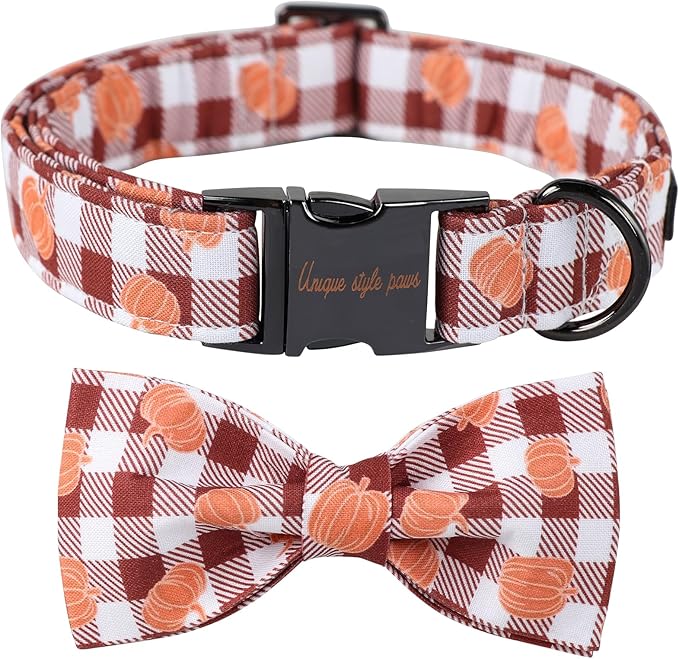 Unique Style Paws Cotton Dog Collar with Bow