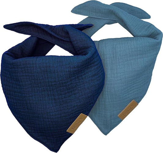 Premium Cotton Dog Bandanas 2 Pack