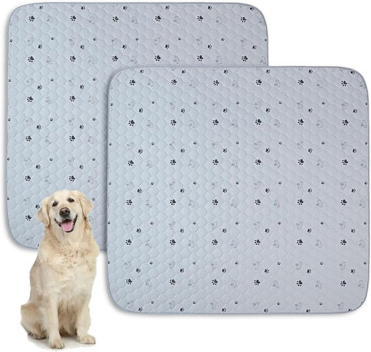 Washable Dog Pee Pads 2 Pack 48"x48" Ultra-Absorbent