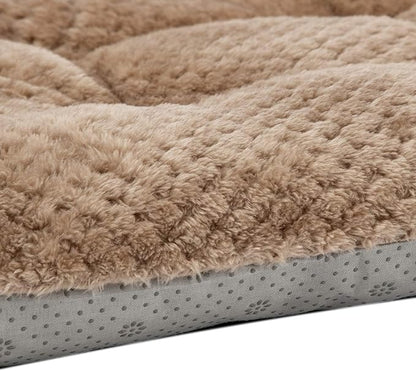 WONDER MIRACLE Fuzzy Deluxe Pet Beds (15" x 23", S-Mocha)