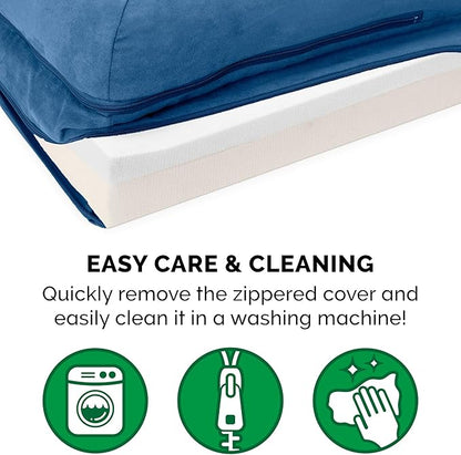 Furhaven Memory Foam Dog Bed for Large/Medium Dogs w/ Removable Bolsters & Washable Cover 55 lbs