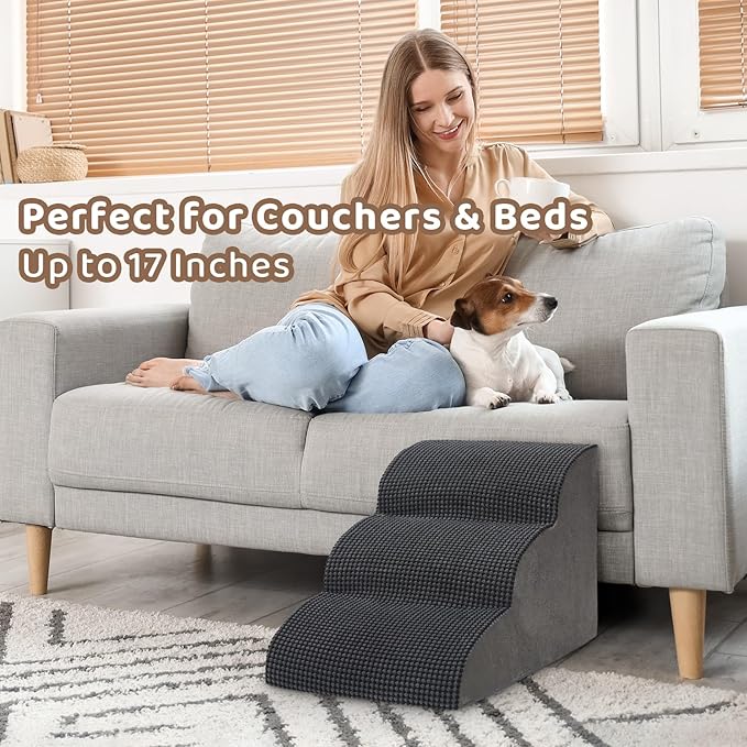 Dog Stairs Ramp for Small Dogs 3-Step Dog