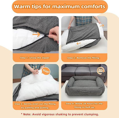 Sytopia Calming Dog Bed for Medium Dogs 46'' XL