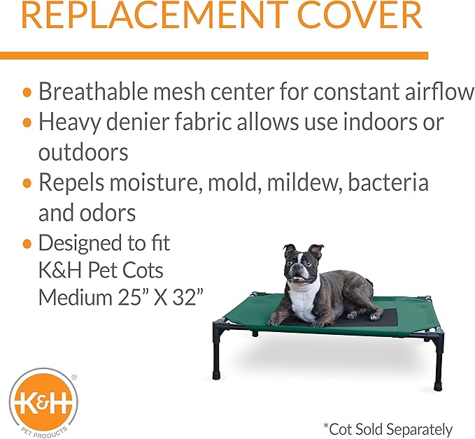 K&H Pet Products Elevated Cooling Outdoor Dog Bed 32 X 25 Inches