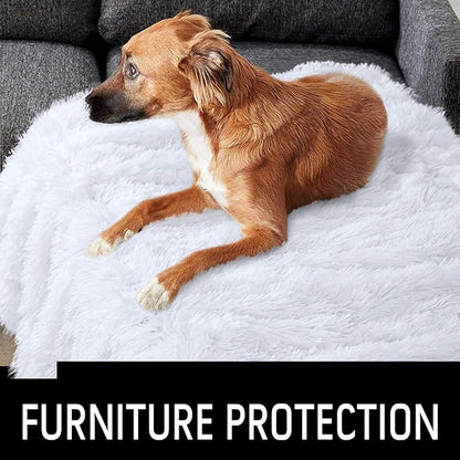 LOCHAS Luxury Fluffy Dog Blanket 20''x30'' White