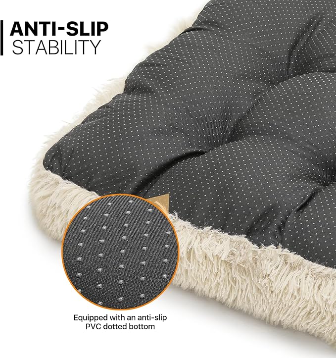 MoNiBloom 36.5"x29"x5" Dog Beds for Medium Size Dogs Machine-Washable Long Plush Pet Beds Warming Cozy Soft Bed for Dogs and Cat