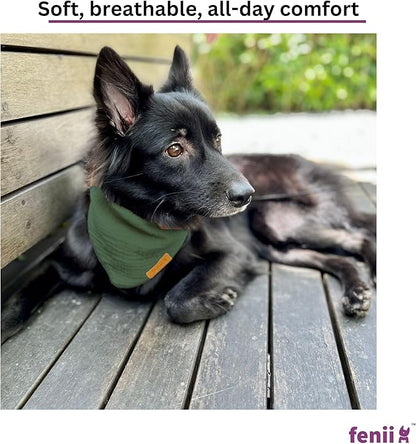 Premium Cotton Dog Bandanas 2 Pack