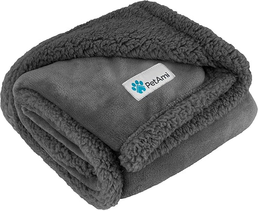PetAmi Waterproof Dog Blanket for Small Medium Dog 29x40 Grey