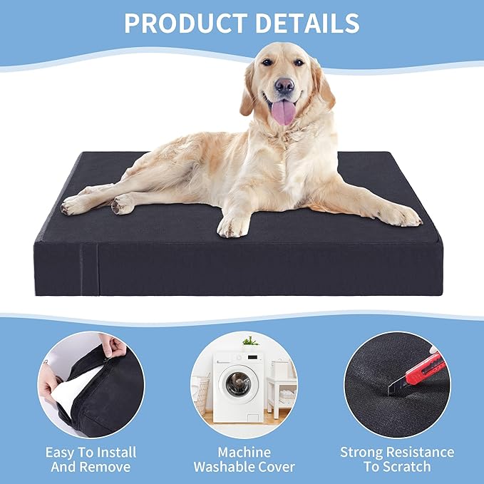 MABOZOO Chew Proof Dog Bed 3.5‘’ Extra (24x18inch)
