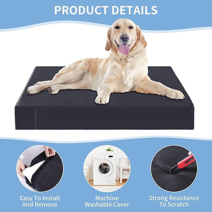 MABOZOO Chew Proof Dog Bed 3.5‘’ Extra (40x34 inch)