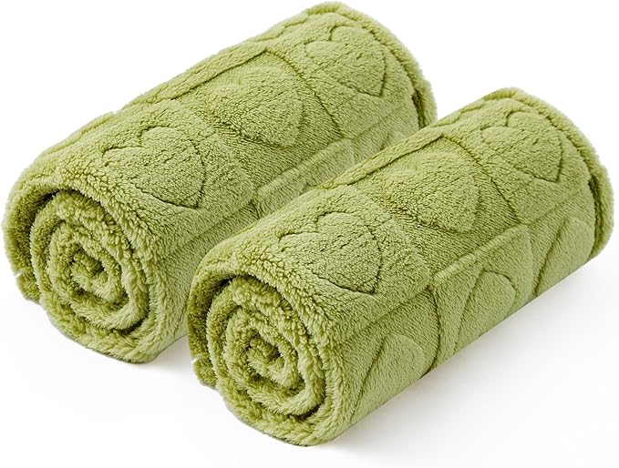 Bedsure 1 Pack 2 Dog Blankets for Small Dogs 2pcs Washable 300GSM Coral