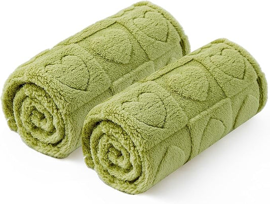 Bedsure 1 Pack 2 Dog Blankets for Small Dogs 2pcs Washable 300GSM Coral