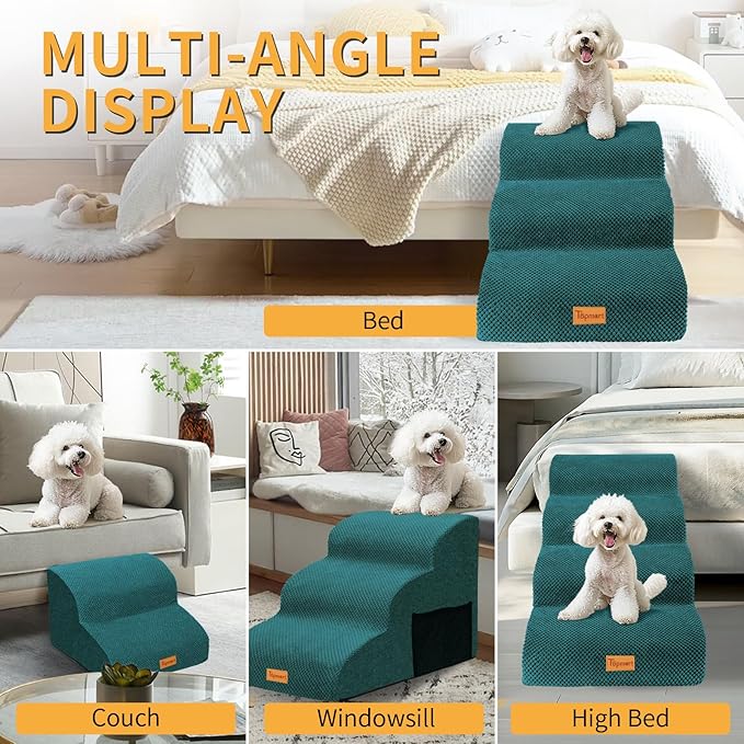 Topmart 3 Tiers Foam Dog Ramps/Steps