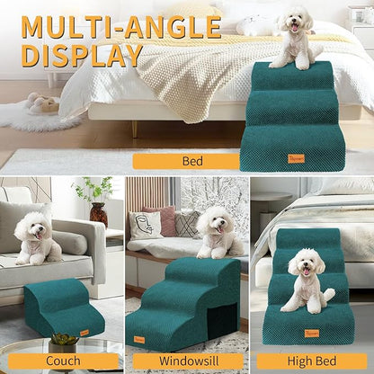 Topmart 3 Tiers Foam Dog Ramps/Steps