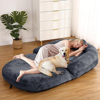 GAOMON Human Size Dog Bed for Adult 71"x43"x10" Giant