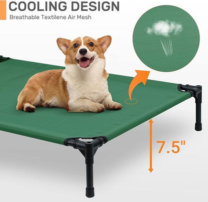 Heeyoo Elevated Dog Bed with Canopy
