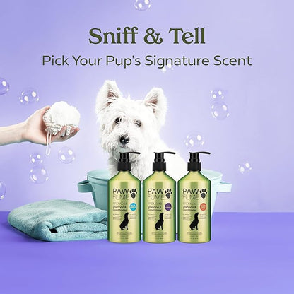 Pawfume Dog Shampoo and Conditioner – Hypoallergenic Dog Shampoo for Smelly Dogs – Best Dog Shampoos & Conditioners – Probiotic Pet Shampoo for Dogs – Best Dog Shampoo for Puppies (Royal Lavender)