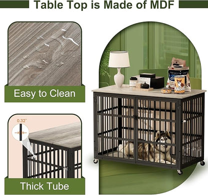 NicBex Dog Crate Furniture 38.4" L