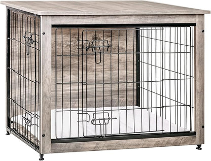 DWANTON Dog Crate Furniture with Cushion 32.5" L,