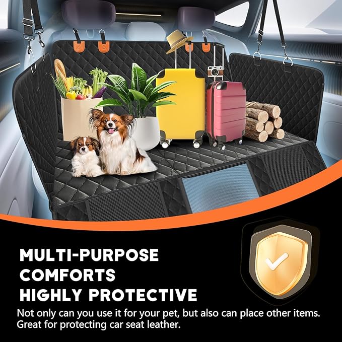 Dog Car Seat Cover for Back Seat 400lb,600D Heavy