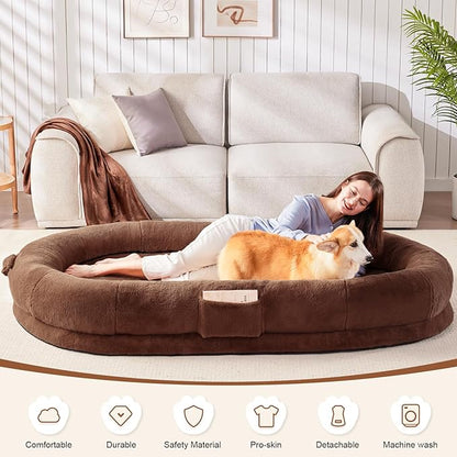 Human Dog Bed for Adults People 72"x48"x10" Gaint