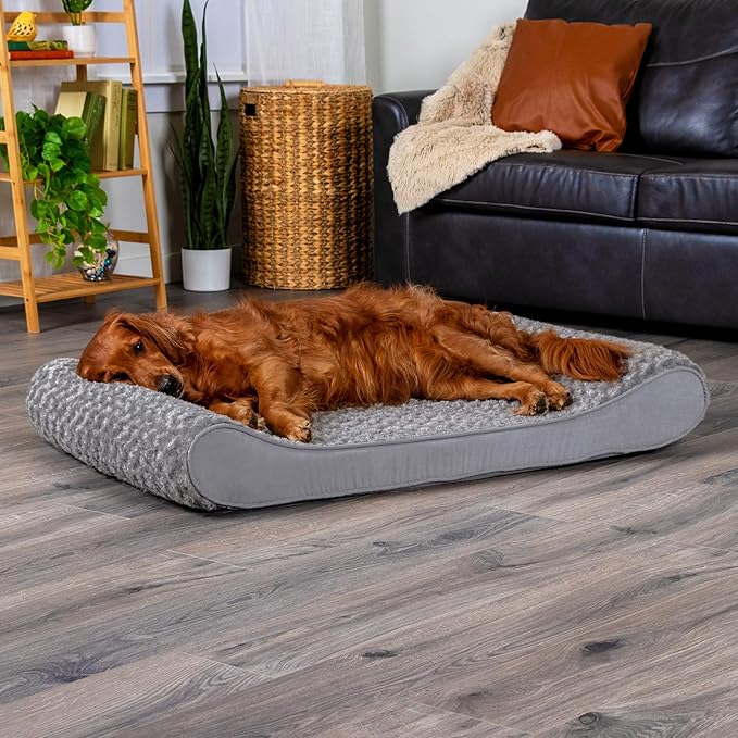 Furhaven Orthopedic Dog Bed for Large Dogs w/ Removable Washable Cover 75 lbs