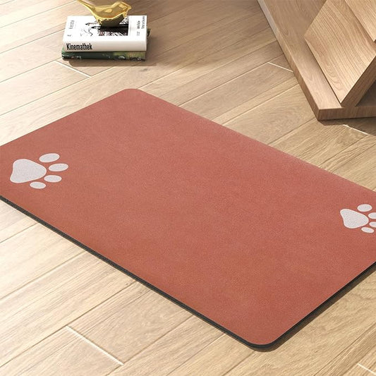 Pet Feeding Mat-Absorbent Dog Mat for Food and